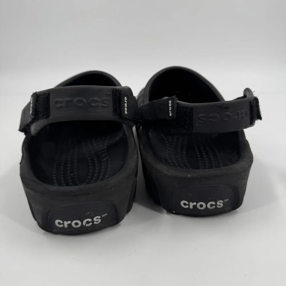 Crocs Yukon Sport‎ Clogs Mens Size 11 Black All-Terrain Rugged Adjustable Strap
